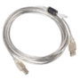 Lanberg Cable USB-A Macho a USB-B Macho CA-USBA-12CC-0018-TR 1,8m Transparente